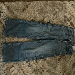 American eagle wide leg cargo denim